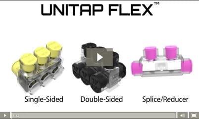 4 AWG BURNDYUNITAP BIT Single Sided Entry Multi-Tap Connector with Mounting Holes 600 kcmil