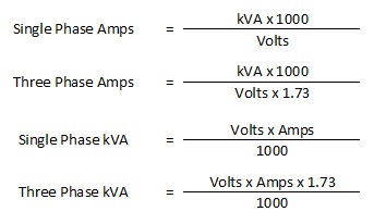 Single phase on sale current calculation