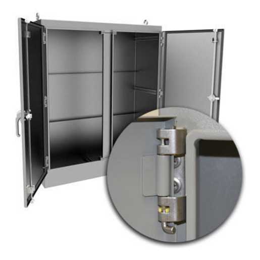 NEMA 4X 2 Door Freestanding Enclosure With KwikHinge And 3 Point