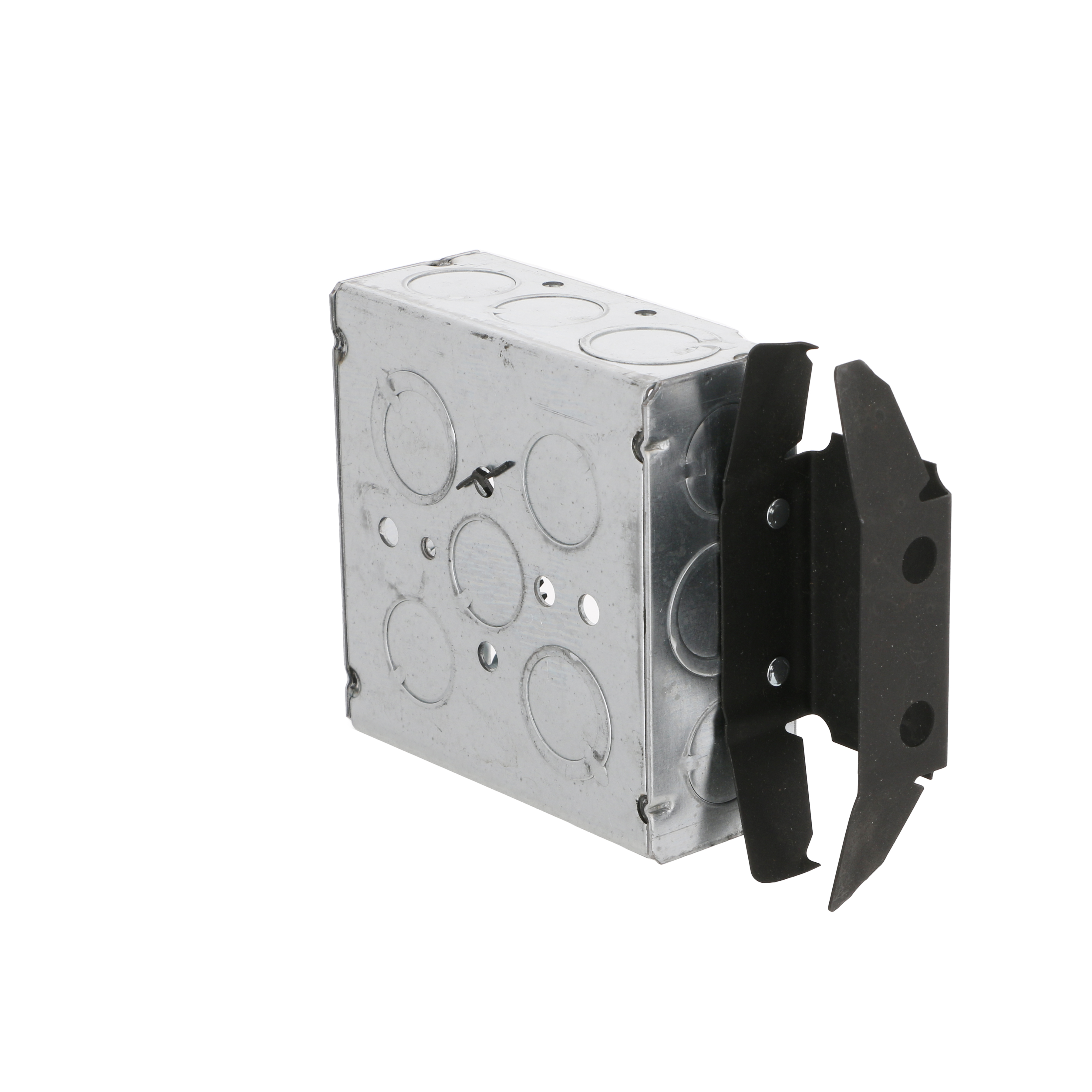4 in. Square Box, Welded, 1-1/2 in. Deep with Nine 1/2 in