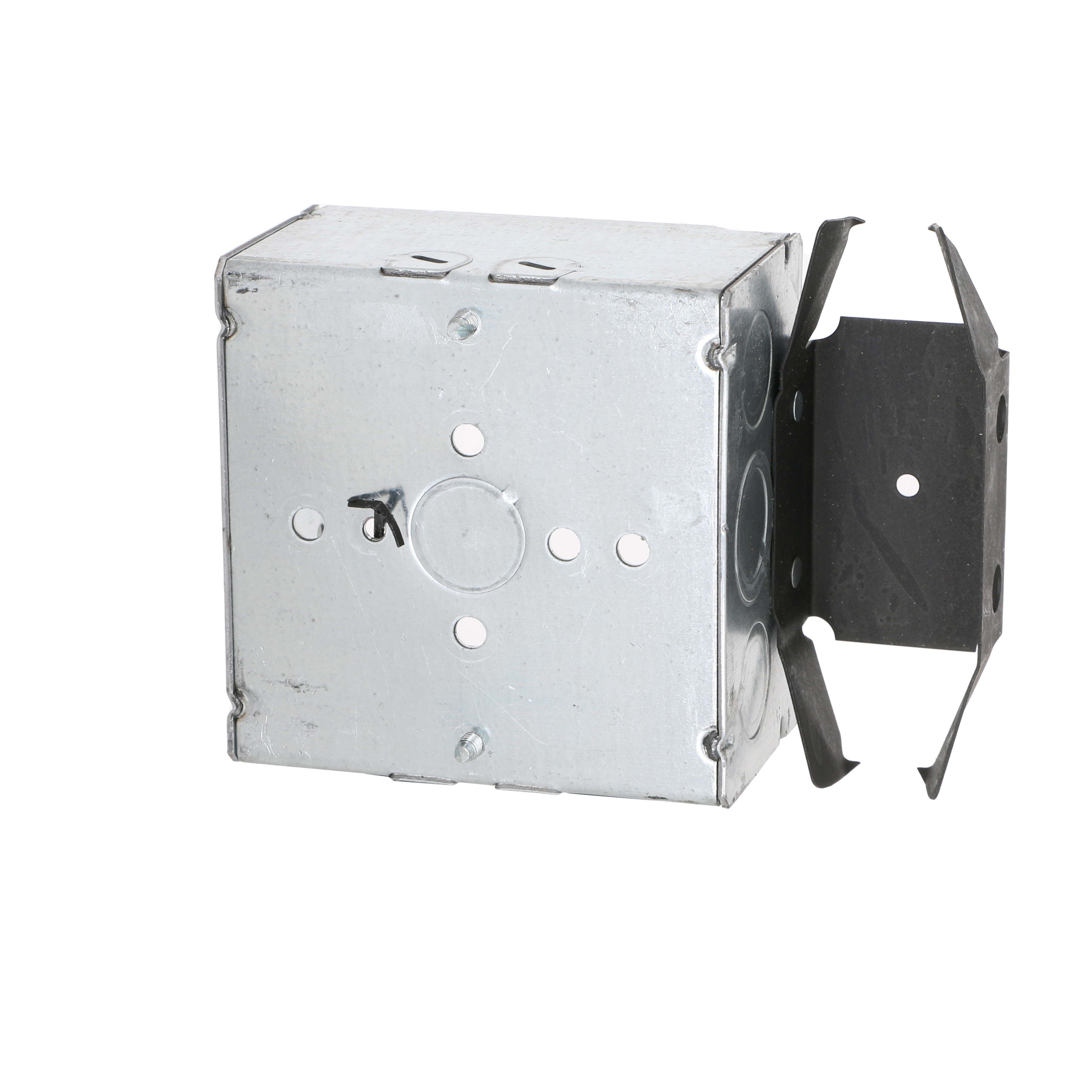 4 in. Square Box, Welded, 2-1/8 in. Deep with AC/MC/Flex