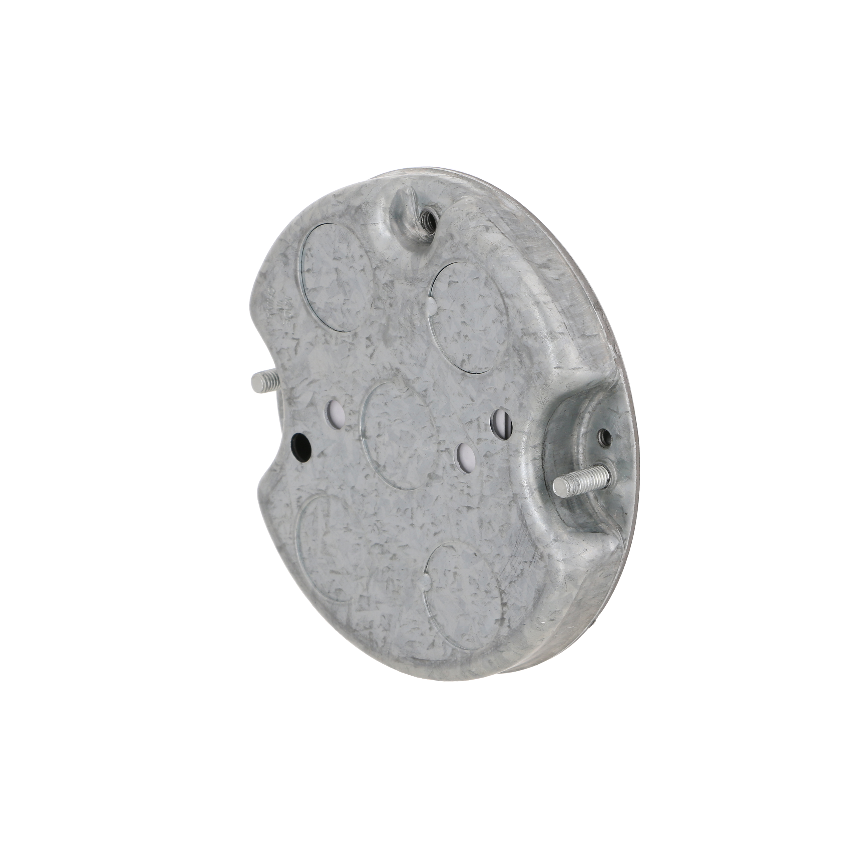 4 in. Round Ceiling Rated Fan Pan, 1/2 in. Depth, Five 1/2