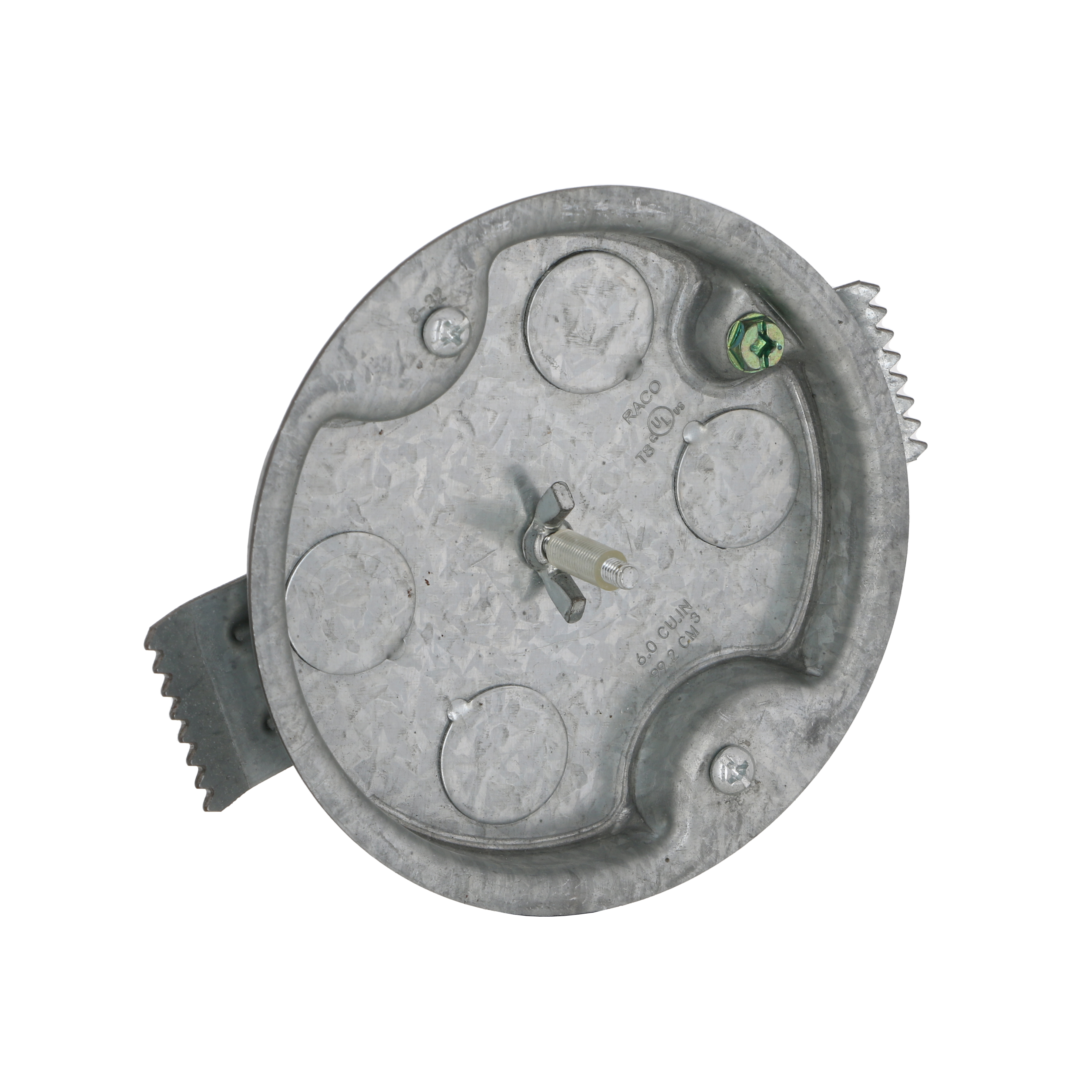 4 in. Round Ceiling Rated Box, 1/2 in. Deep, Old Work | 297 4 in. Round Ceiling Rated Box, 1/2 in. Deep, Old Work | 297