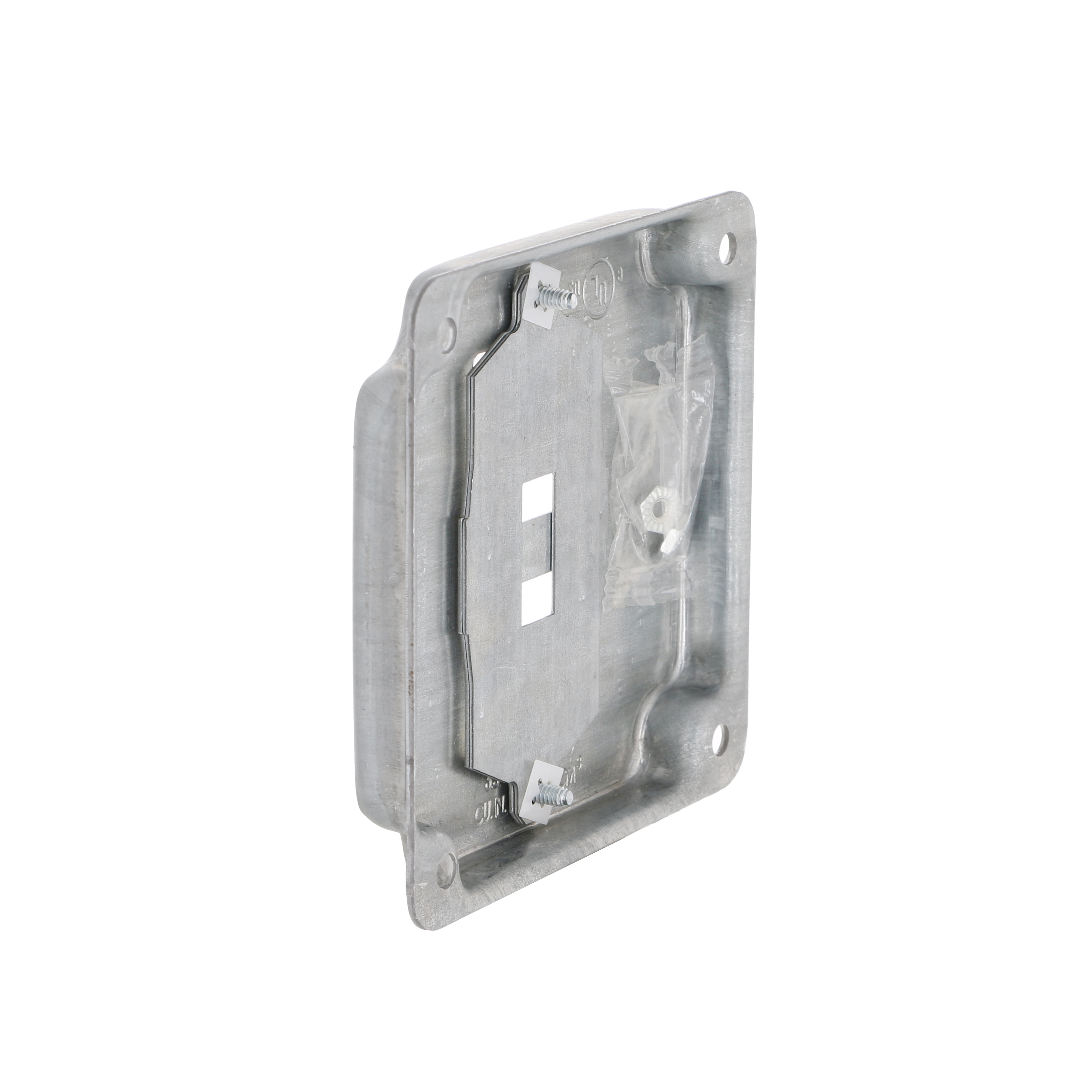 【高額売筋】 4 in. Square Cover, Universal Exposed Work, 1-Device, 3-in-1 IndustrialHardware