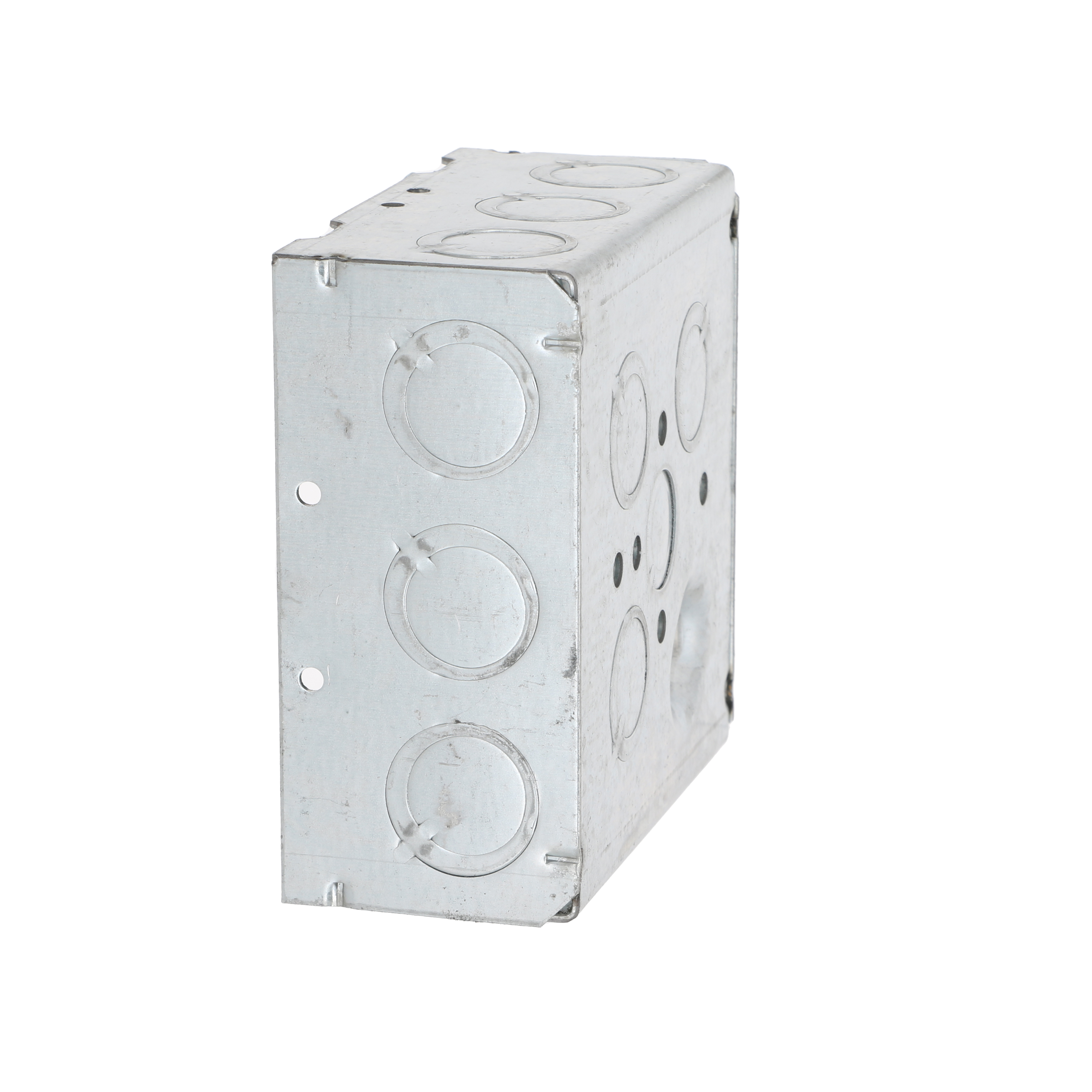 4-11/16 in. Square Box, Welded, 2-1/8 in. Deep with One 1/2