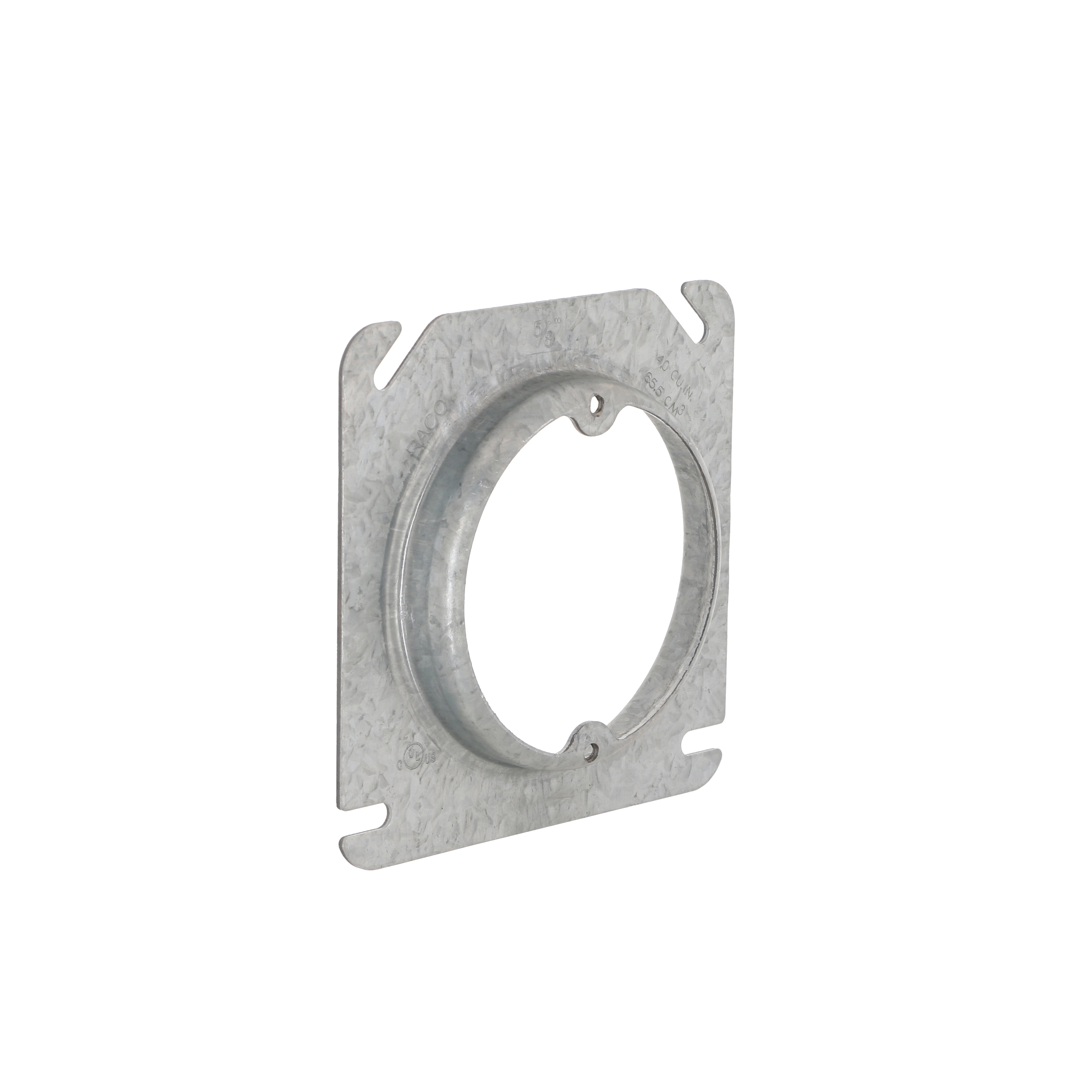 4 in. Square Cover, Raised, 5/8 in. Open, Ears 2-3/4 in. O.C