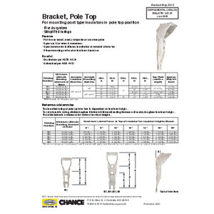 Bracket, Pole Top for Post Type Insulators (5-53Supp20-23)