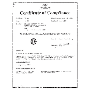 CSA Certificate - 200 Amp Versamate Series