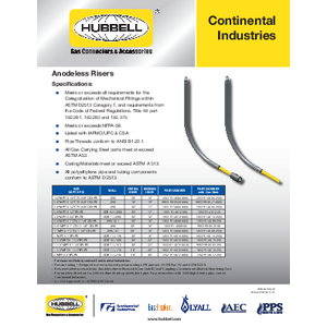 ANODELESS METER RISER | 145391461425 | Continental