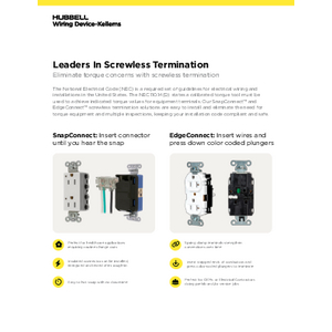 Straight Blade Devices, Receptacles, Duplex, SNAPConnect