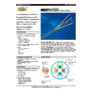 NEXTSPEED LINK Category 6 UTP Cable, REELEX Box, Plenum, Gray, HC6RPEGY
