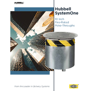 Hubbell SystemOne 10 Inch Fire-Rated Poke-Throughs