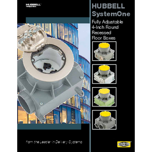 Hubbell SystemOne 4 Inch Round Recessed Floor Boxes