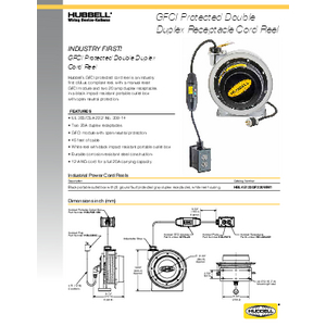 GFCI Protected Double Duplex Receptacle Cord Reel