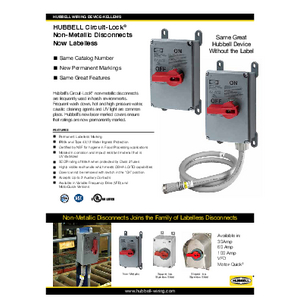 Disconnect Switches, Sloped Enclosure, 30A 600V AC, Non