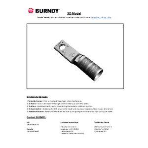 YA26LNT516, Compression Terminal, 2/0 AWG Cu, 1-Hole, 5/16