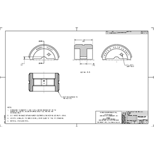 Stainless Steel Circular Butting Wide U Die, #4 AWG, Gray, Index 8