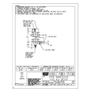 PVR Optima (7.65 kV MCOV, 7314 Hardware) | 2216087314 PVR Optima (7.65 kV MCOV, 7314 Hardware) | 2216087314