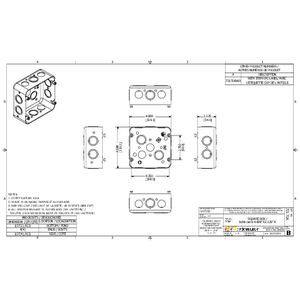 4-11/16 In. Square Box, 2-1/8 In. Deep, 42 Cu. In., With