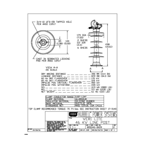 Veri*Lite Line Post Insulator SR 46 kV | 80S0460K09 | Hubbell