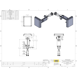 2.4/5/6 GHz 4/7/7 dBi 4 Element Patch Antenna with N-Style