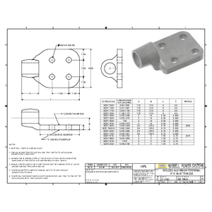 Terminal, Aluminum Weldment | WCF136D | Hubbell Power Systems