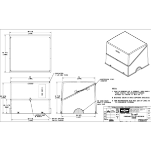 HB5000 Flip Top, Heated, Insulated Enclosure, Fiberglass