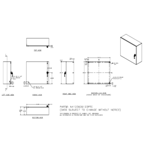 N412 Single Door Wall-Mount Ultimate 3-Point Handle 36X36X12 N412 Single Door Wall-Mount Ultimate 3-Point Handle 36X36X12