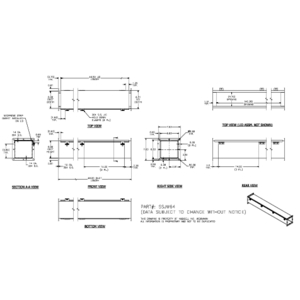 N4X Hinged Wireway 6X6X48 304 Stainless Steel | SSJW64 | Wiegmann