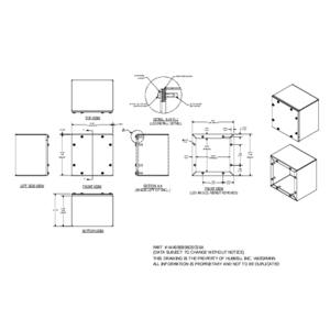 NEMA 4X Gasketed Screw Cover 8X8X6 316 Stainless Steel