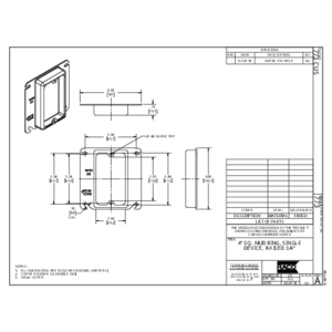 4 in. Square Cover, 1-Device, 3/4 in. Raised | 773 | Raco