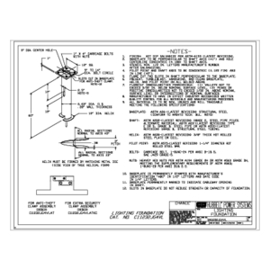 9" – 14" B.C. Lighting Foundation 6" X 60"