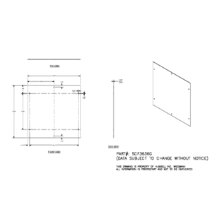 Flush Cover (Screw-Cover Series) 36 X 36, Carbon Steel