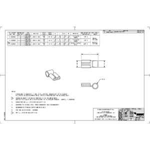FL1425X03D, Uninsulated Flag Style Female Quick Disconnect