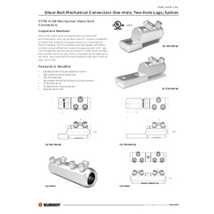 KSSB28U, QIKSHEAR™ Shear Bolt Splice, 2/0-4/0 AWG | KSSB28U