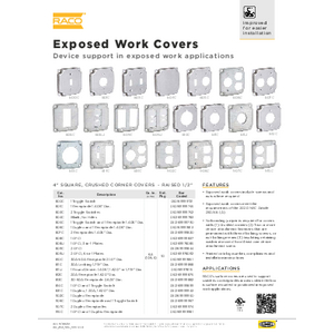 4 in. Square Cover, Exposed Work, 1.719 in. dia. 30A Locking