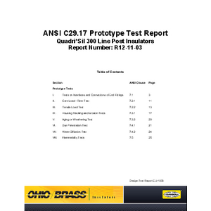 ANSI C29.17 Prototype Test Report - Quadri*Sil Insulators