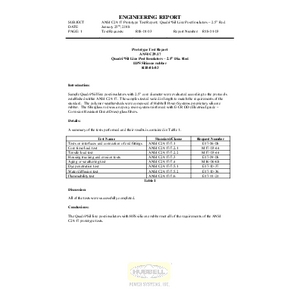 ANSI C29.17 Prototype Test Report; Quadri*Sil Line Post Insulators – 2.5” Rod (R18-01-03)