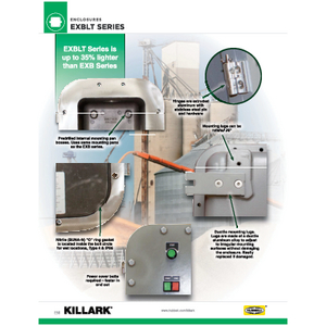 EXBLT explosionproof and flameproof bolted enclosure, 12 X 18 X 8