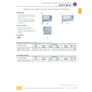 Low-Voltage Box Partition for 686 and 687 Switch Boxes | 971 | Raco
