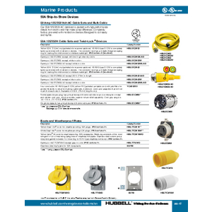 Wallplates and Boxes, Weatherproof Covers, 1-Gang, 1) 50A