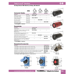 Locking Devices, Hubbellock, Industrial, Flanged Receptacle Locking Devices, Hubbellock, Industrial, Flanged Receptacle