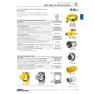 Locking Devices, Twist-Lock®, Marine Grade, Ship to Shore Cableset