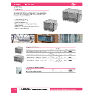 Wall Boxes, Data Box, Gangable, 6- Gang, 4