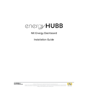 EnergyHUBB NX Energy Dashboard Installation Guide