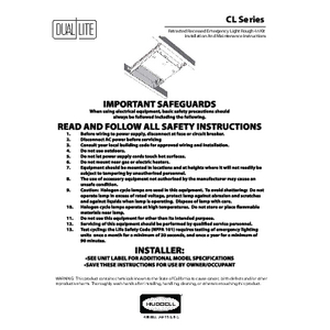 CLRK Rough-in kit installation instructions
