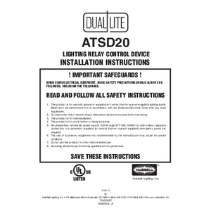 ATSD20 Auxillary Transfer Switch Installation Instructions