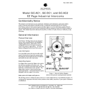 EZ Page Intercom - Model GC-AC1 | GC-AC1 | GAI-Tronics EZ Page Intercom - Model GC-AC1 | GC-AC1 | GAI-Tronics