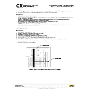 CXPBAR Installation Sheet