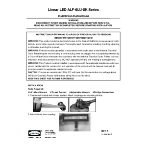ALF LED Architectural Floodlight Instructions